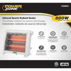 POWERZONE - Radiador de Calor Infrarrojo de Cuarzo
