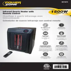 POWERZONE - Calefactor Infrarrojo de 4 Elementos
