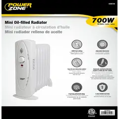 POWERZONE - Calefactor Radiador Eléctrico