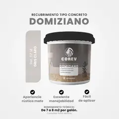 COREV - Pintura Texturizada Domiziano Apariencia Concreto Galón Gris Claro