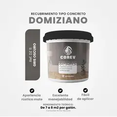 COREV - Pintura Texturizada Domiziano Apariencia Concreto Galón Gris Oscuro