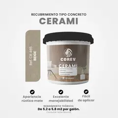 COREV - Pintura Texturizada Cerami Apariencia Concreto Galón Beige
