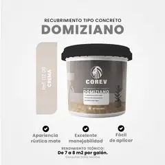 COREV - Pintura Texturizada Domiziano Apariencia Concreto Galón Crema