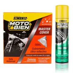 SIMONIZ - Cubremoto Talla Unica+Limpiador Cadenas 220Ml