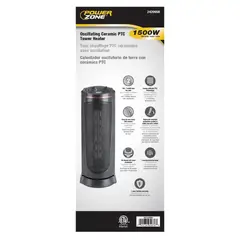 POWERZONE - Calefactor Eléctrico de Torre 900/1500w