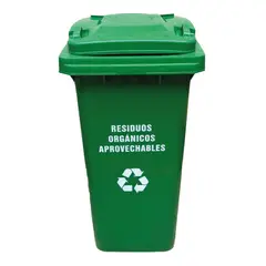 TRIPLE CLEAN - Contenedor de Basura Verde de 240 Litros