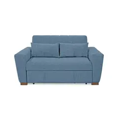 HOGAR VENECIA - Sófa Cama 2 puestos Hannover Tela 85x160x89 Indigo