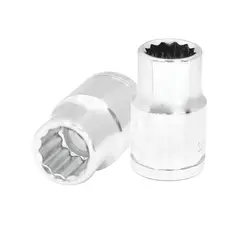 TOOLCRAFT - Copa Estándar 3/8 Pulgadas de 12 Puntas Mando 1/2 Pulgada