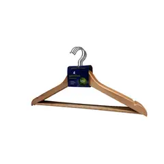 URUYEN - Set x4 Ganchos de Madera Plano