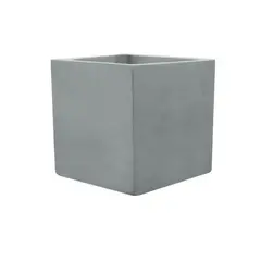 TUMATERA - Matera En Cemento Cubo Liso 40 Cm Gris