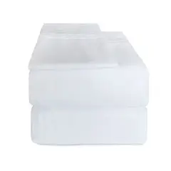JUST HOME COLLECTION - Juego de Sabana Semidoble 250 Hilos Fuelle 40 Blanco 3/Pliegue