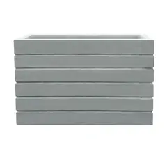 TUMATERA - Jardinera En Cemento Acanalada 60 Cm Gris
