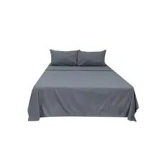 HOMETEX - Sábana Queen Natural Gris