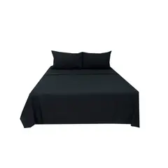 HOMETEX - Sábana Queen Natural Negra