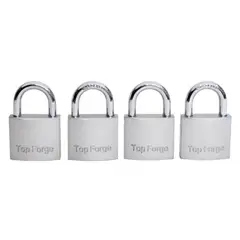 TOPFORGE - Set 2 Candados Cortos de Hierro 40 Mm Con 3 Llaves