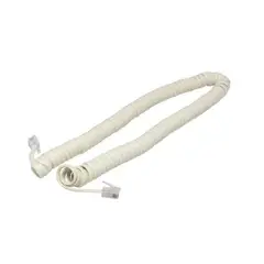 FULGORE - Cable para Teléfono de 4.5 m en Espiral Marfil