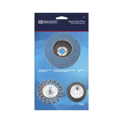 TOOLCRAFT - Juego de Gratas 3 Piezas Alambre Grueso en Acero Al Carbón