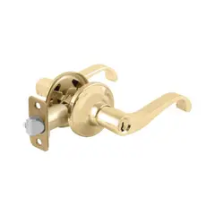 TOPFORGE - Chapa para Baño de Manija Curva Latón Brillante