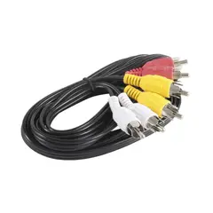 FULGORE - Cable Auxiliar de Audio y Video 1.8 m Resistente