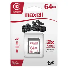 MAXELL - Tarjeta De Memoria 64Gb Sdxc Cl10