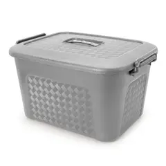 ENERGY PLUS - Cajonera Plástica Organizadora con Tapa 23L Gris