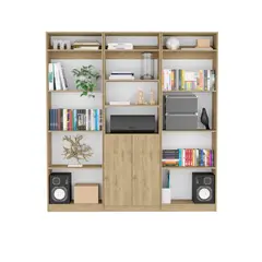 VIRTUAL MUEBLES - Combo Home 180x62x29cm Blanco Tres Complementos