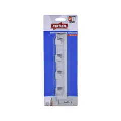 FIXSER - Gancho Metalico Adhesivo 4 Usos