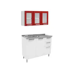 BERTOLINI - Cocina Integral En Acero 105 Cm Incluye Lavaplh