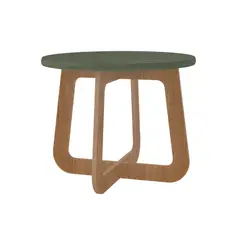 BERTOLINI - Mesa de Centro Jasmin 59X59Cm En Mdf Menta con Roble