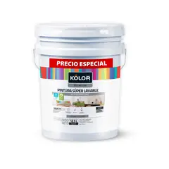 KOLOR - Pintura para Interior 5 Galones Superlavable Blanco