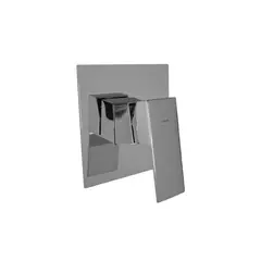 INKORPORAR - Grifería Ducha Monocontrol Ciret Cuadrada Cromo Placa Slim Maciza Consumo 7.5 l/min