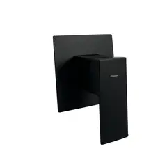 INKORPORAR - Griferia ducha monocontrol Ciret cuadrada negro mate placa slim maciza