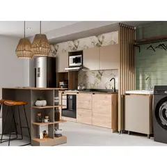 CORONA - Cocina Integral Bilbao 1.80 Metros Izquierda Sencilla con Mesón SinterdStone