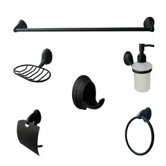 INKORPORAR - Accesorios baño X 6 Giro-MO Negro Metalico