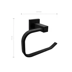 INKORPORAR - Accesorio baño toallero corto Show negro metalico
