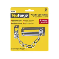 TOPFORGE - Pasador Con Cadena para Puerta Acabado Latón Pulido