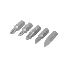 TOOLCRAFT - Juego de 5 Puntas para Destornillador 1 Pulgadas Acero S2
