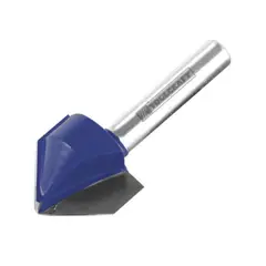 TOOLCRAFT - Fresa Corte En V 3/8'' x 7/16'' con Zanco 1/4''