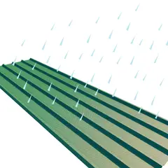 TEJAS KOYO - Teja Verde N8 Trapezoidal 2.44X0.82 M Polipropile