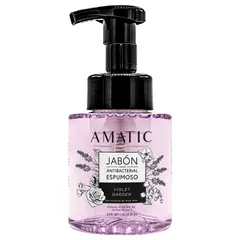 AMATIC - Jabón Líquido Antibacterial Espumoso Violet Garden 270 ml