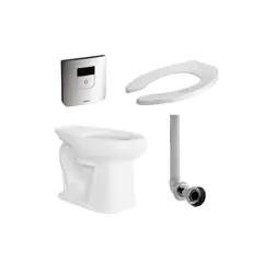 CORONA - Combo Taza Adriática Plus entrada posterior con fluxómetro Tru Flush sensor