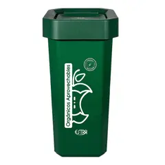 ESTRA - Caneca Plastica Vaiven 53 Litros Verde Eco Organico Aprovechable