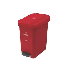 ESTRA - Caneca Plastica Pedal 5 Litros Rojo Riesgo Biologico