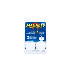 MAGNET SOURCE - Gancho 2 Piezas 14 Lb Blanco