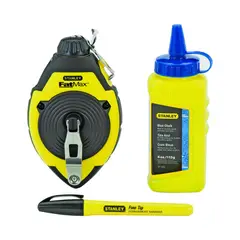 STANLEY - Carrete para Cuerda con Tiza 3 Piezas de 30.48 M X 113 G