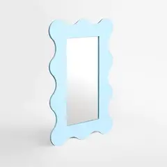HOMUS - Espejo Ondulado Positivo - Azul - 41 x 61 Cm