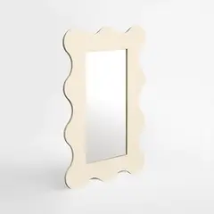 HOMUS - Espejo Ondulado Positivo - Crema - 41 x 61 Cm
