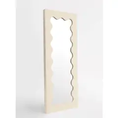 HOMUS - Espejo Ondulado de Piso - Crema - 60 x 150 Cm