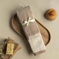 JUST HOME COLLECTION - Toalla Set de 2 Und 500gr 40x70 cm Café