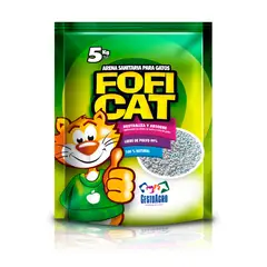 FOFI CAT - Arena Sanitaria Gato Aglomerante Bentonita Foficat Manzana 5 kg